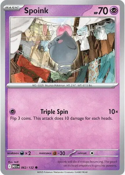 Spoink - 062/132 - Common - Mega Evolution