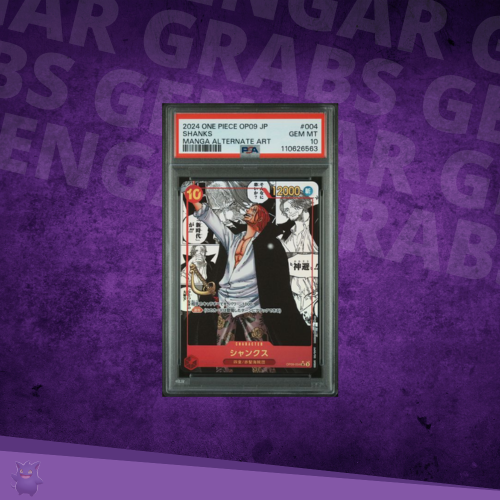 2024 One Piece OP09 JP Shanks Manga Alternate Art PSA 10