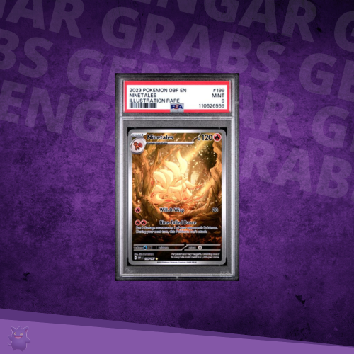 2023 Pokémon OBF EN Ninetales Illustration Rare IR PSA 9 – Obsidian Flames